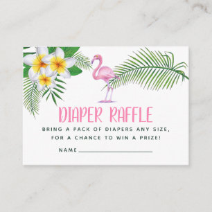 Rosa Flamingo Aquarell-Baby-Party Toilettenpapier- Begleitkarte