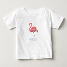 Rosa Flamingo, Aquarell. Baby T-shirt