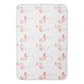 Rosa Flamingo-Aquarell Badematte (Vorderseite Vertikal)