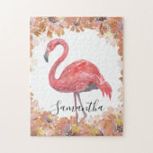 Rosa Flamingo Aquarell. Jigsaw Puzzle (Vertikal)