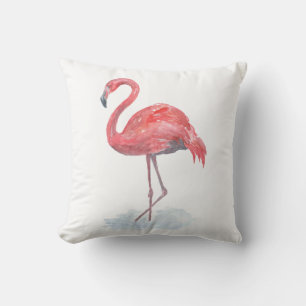 Rosa Flamingo Aquarell. Kissen