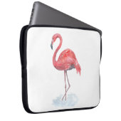 Rosa Flamingo, Aquarell. Laptopschutzhülle (Vorne Rechts)