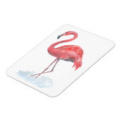 Rosa Flamingo Aquarell. Magnet (Linke Seite)