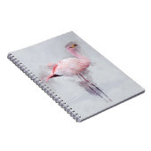 Rosa Flamingo-Aquarell Notizblock (Rechte Seite)