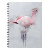 Rosa Flamingo-Aquarell Notizblock (Vorderseite)
