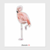 Rosa Flamingo Art Bird Sticker (Blatt)