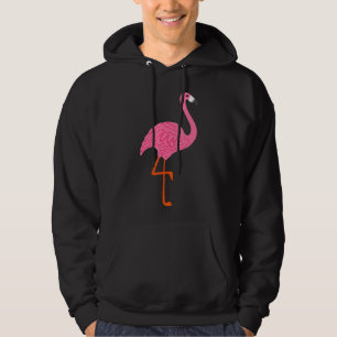 Rosa Flamingo auf einer Seite für Vogel & Nature B Hoodie