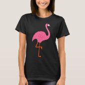 Rosa Flamingo auf einer Seite für Vogel & Nature B T-Shirt (Vorderseite)
