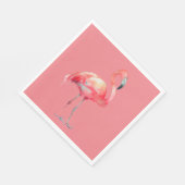 Rosa Flamingo auf rosa Papierservietten (Ecke)