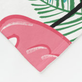 Rosa Flamingo-Baby-Monatsmeilenstein Fleecedecke (Ecke)