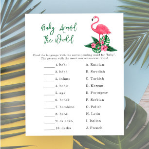 Rosa Flamingo - Baby rund um das Weltspiel