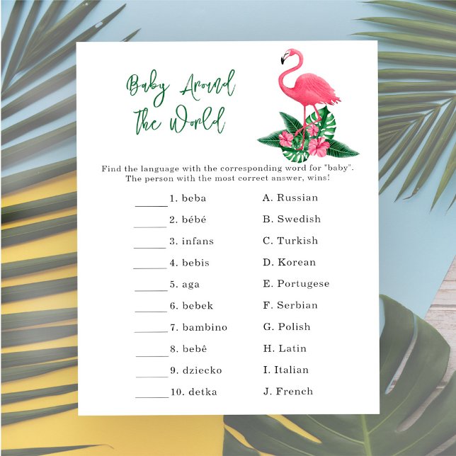 Rosa Flamingo - Baby rund um das Weltspiel (Von Creator hochgeladen)