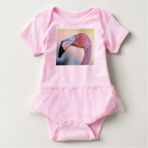Rosa Flamingo-Baby-Spielanzug mit Ballettröckchen