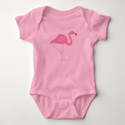Rosa Flamingo Baby Strampler (Vorderseite)
