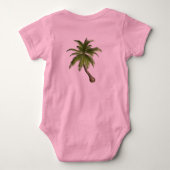 Rosa Flamingo Baby Strampler (Rückseite)
