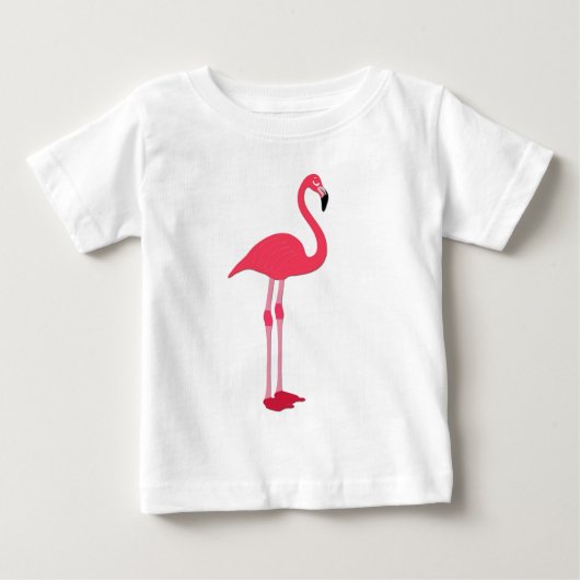 Rosa Flamingo Baby T-shirt (Vorderseite)