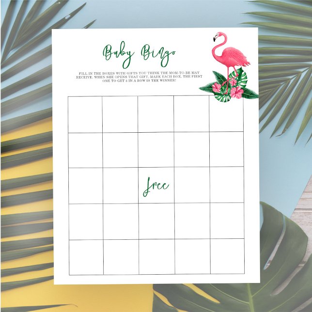 Rosa Flamingo-Babydusche - Baby-Bingo-Spiel (Von Creator hochgeladen)