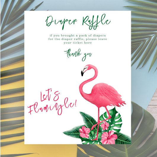 Rosa Flamingo Babydusche Windeln Windeln Raffelspi Poster