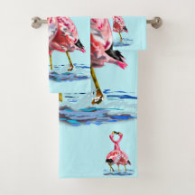 Rosa Flamingo Badetücher