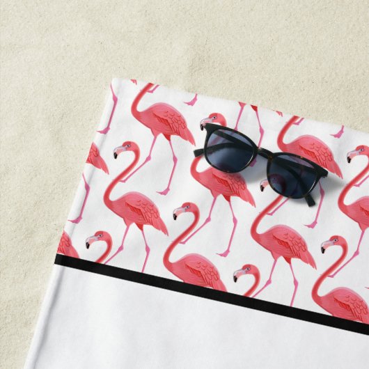 Rosa Flamingo Beach Handtuch (Beispiel)