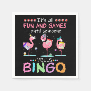 Rosa Flamingo Bingo Funny Giro del Malcantone Serviette