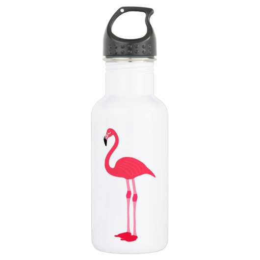 Rosa Flamingo Bird-64305 Edelstahlflasche (Vorderseite)