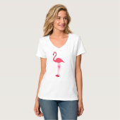 Rosa Flamingo Bird-64305 T-Shirt (Vorderseite Vollansicht)