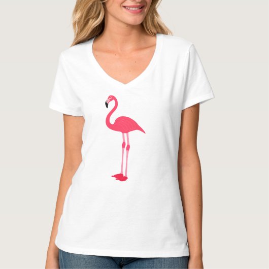 Rosa Flamingo Bird-64305 T-Shirt (Vorderseite)