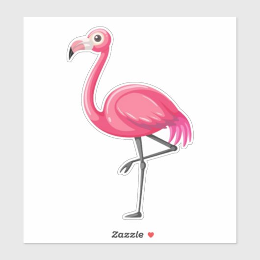 Rosa Flamingo Bird-89686 Aufkleber (Blatt)