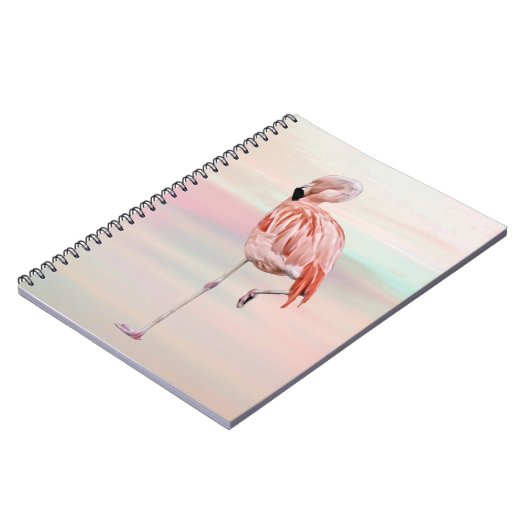 Rosa Flamingo Bird Art Journal Notizblock (Linke Seite)