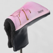 Rosa Flamingo Bird im Hintergrund Golf Headcover