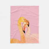 Rosa Flamingo Birds Fleece Blanket (Vorderseite)