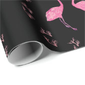 Rosa Flamingo Birds Geschenkpapier (Rolleneckpunkt)