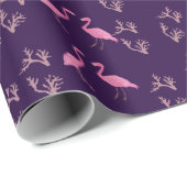 Rosa Flamingo Birds Geschenkpapier (Rolleneckpunkt)