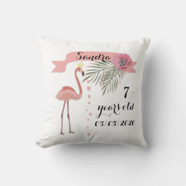 Rosa Flamingo , Blätter aus Palmen, für Mädchen Kissen