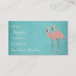 Rosa Flamingo-Blau-Visitenkarte Visitenkarte