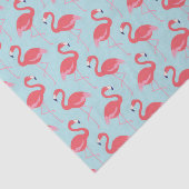 Rosa Flamingo-blaues Musterpapier Seidenpapier (Ausschnitt)