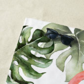 Rosa Flamingo-Blume, Gold Confetti Palm Leaf Strandtuch (Beispiel)