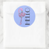 Rosa Flamingo-Blume Sticker (Tasche)