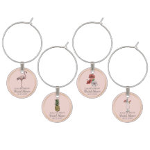 Rosa Flamingo-Brautparty mit Blush Tropical Floral