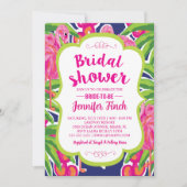 Rosa Flamingo Bridal Dusche Einladung (Vorderseite)