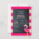 Rosa Flamingo Bridal Dusche Einladung (Vorderseite)