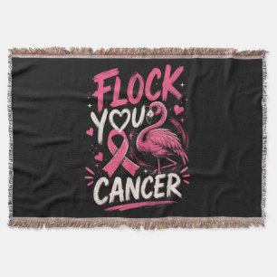 Rosa Flamingo Brustkrebs Krieger Unterstützung Decke
