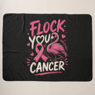 Rosa Flamingo Brustkrebs Krieger Unterstützung Sherpadecke