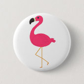 Rosa Flamingo Button (Vorderseite)