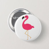 Rosa Flamingo Button (Vorne & Hinten)