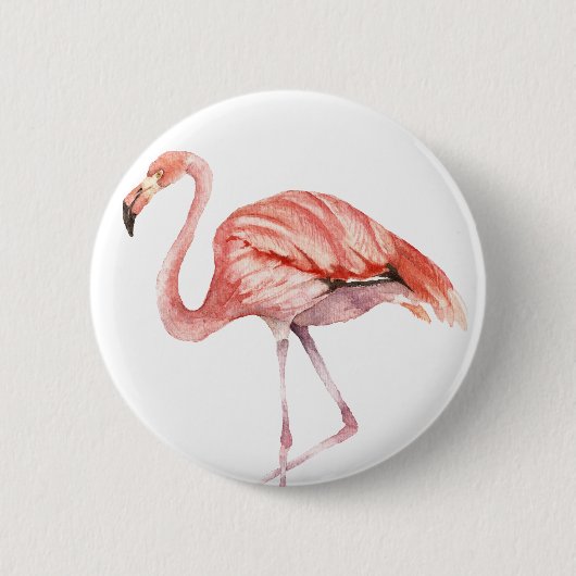 Rosa Flamingo Button (Vorderseite)