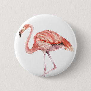 Rosa Flamingo Button