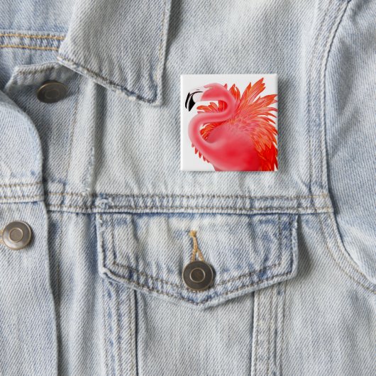 Rosa Flamingo-Button Button (Beispiel)