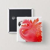 Rosa Flamingo-Button Button (Vorne & Hinten)